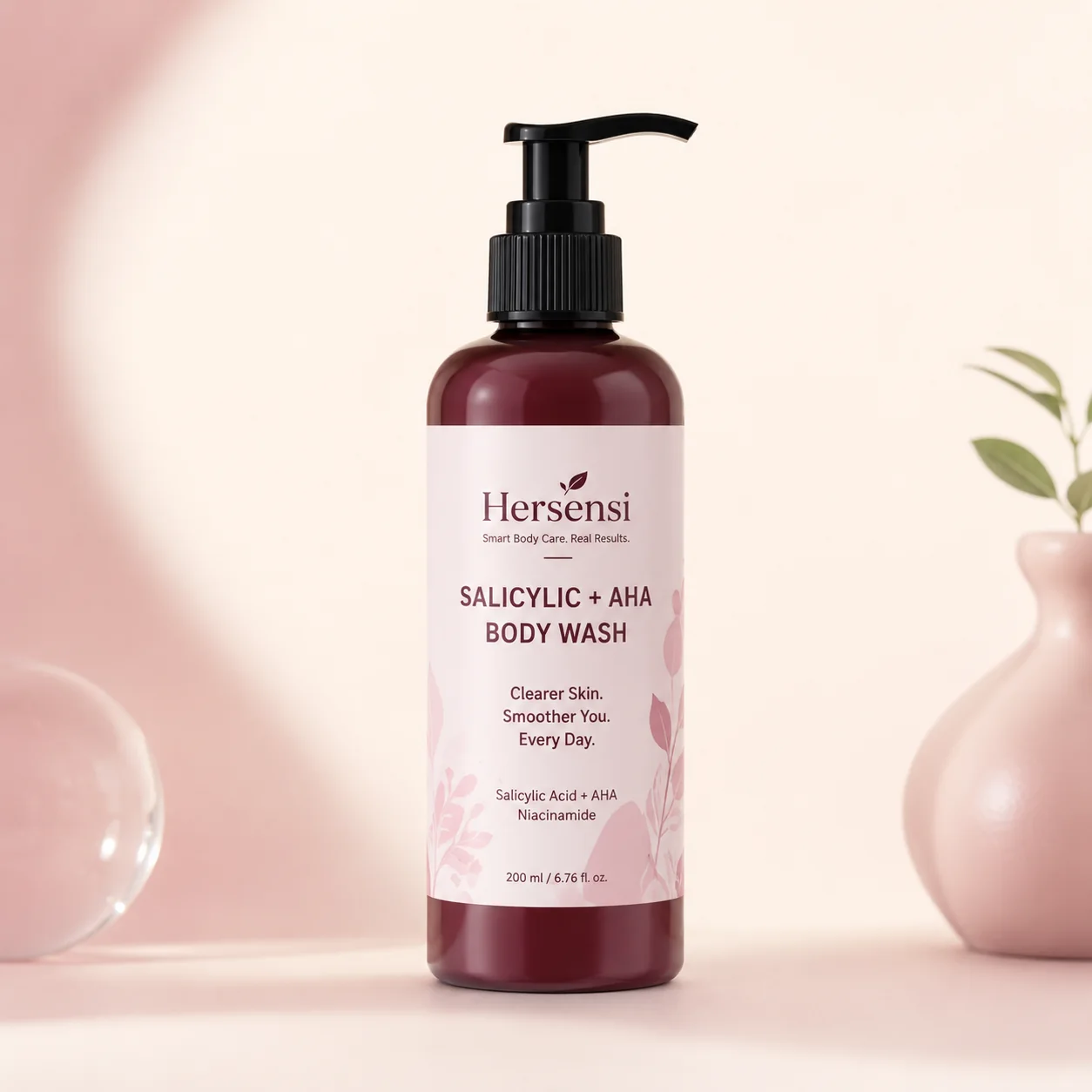 Her Sesni Salicylic and AHA Body Wash bottle
